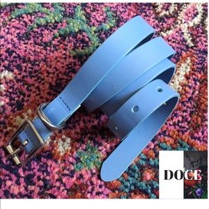GAP Contrast-Edge Blue Thin Waist Belt